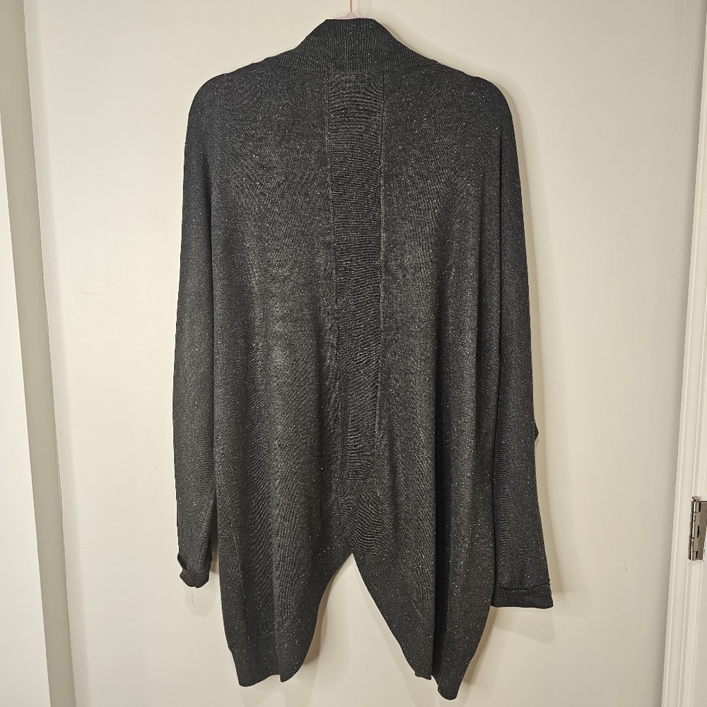 Solution Long Sleeve Open Front Black Cardigan Sw… - image 2
